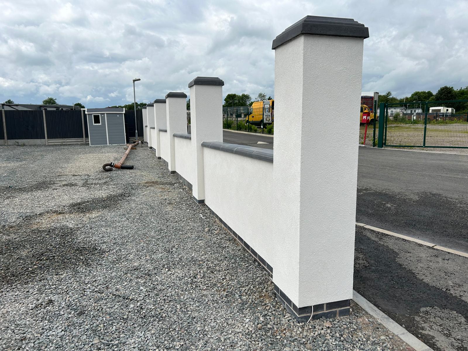 After thin coat silicone render